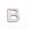 Tarnish Resistant 304 Stainless Steel Letter Charms STAS-O072-B-1