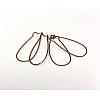 Brass Hoop Earrings Findings Kidney Ear Wires EC221-R-1