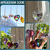 2Pcs Glass Heart Pendant Decorations HJEW-SP0001-22A-4