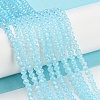 Baking Painted Transparent Glass Beads Strands DGLA-A034-J2mm-B02-2