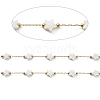Natural Shell Star Beaded Link Chains CHS-C008-02G-2