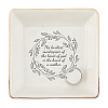 Porcelain Square Ring Holder DJEW-WH0013-019-1