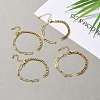 Brass Enamel Chain Bracelet Making AJEW-JB00962-2