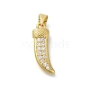 Rack Plating Brass Micro Pave Cubic Zirconia Pendants KK-Z086-64G-02-1