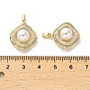 Brass Micro Pave Cubic Zirconia Pendants KK-K355-19G-3