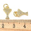 Rack Plating Brass Micro Pave Cubic Zirconia Pendants KK-K392-55G-3