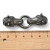 Tibetan Style 304 Stainless Steel Spring Gate Rings FIND-Z046-02AS-03-4