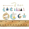 DIY Alloy Enamel & Acrylic & Polycotton Tassel Dangle Earrings Making Kits DIY-FS0001-21B-6