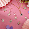 20Pcs 4 Colors Alloy with Rhinestone Pendants PALLOY-AB00097-5