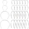 Fingerinspire 24Pcs 4 Style Iron Dolls Hair Hoop DIY-FG0002-74-1