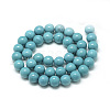 Synthetic Ocean White Jade Beads Strands G-S254-6mm-B02-3