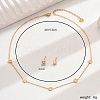 Elegant Stainless Steel Round Stud Earrings & Necklaces Set for Women IE2070-1