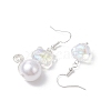 Glass Beads Dangle Earrings EJEW-JE06316-4