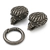 Tibetan Style 304 Stainless Steel Spring Gate Rings FIND-Z046-02AS-07-1