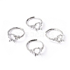 Adjustable Brass Finger Ring Components KK-L193-08P-1