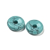 Synthetic Turquoise Donut/Pi Disc Charms G-G142-01K-2