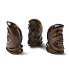 Natural Tiger Eye Carved Healing Skull Figurines G-H288-04-02-1