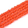 Frosted Opaque Glass Beads Strands GLAA-N017-4mm-14-1