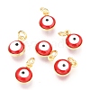 Brass Enamel Charms KK-B024-02G-F-1