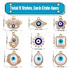 36Pcs 9 Style Alloy Enamel Pendants sgENAM-SZ0002-78-2