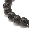 Natural Tiger Eye Round Beads Oil Diffuser Power Bracelet BJEW-JB07416-3