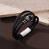 Imitation Leather Cord Multi-strand Bracelets for Men PW-WGD2A27-02-2