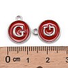 Platinum Plated Alloy Enamel Charms ENAM-S118-03G-P-3