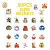 50Pcs Christmas Theme Cartoon Paper Stickers DIY-P085-13-5