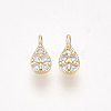 Brass Micro Pave Cubic Zirconia Charms KK-S350-298-1