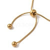 304 Stainless Steel Round Snake Chain Lariat Necklaces NJEW-Z048-01G-3