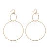 PVD Vacuum Plating 304 Stainless Steel Dangle Earrings EJEW-L237-02G-1