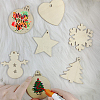 WADORN 11 Style Unfinished Wooden Christmas Pendant Decoration HJEW-WR0001-06-4