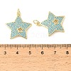 Brass Micro Pave Sky Blue Cubic Zirconia Pendants CU-CBA6938-05G-04-3