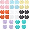 SUPERFINDINGS 48Pcs 8 Colors Spray Painted Alloy Charms FIND-FH0002-71-1