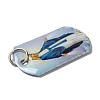 Rectangle Epoxy Resin Pendants RESI-L038-04P-01-2