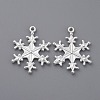 Zinc Alloy Snowflake Pendants TIBEP-12740-S-FF-1