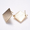 Drawbench Brass Stud Earring Findings KK-F738-36G-2