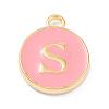 Golden Plated Alloy Enamel Charms X-ENAM-Q437-14S-1