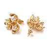 Flower 304 Stainless Steel Stud Earrings EJEW-U003-39G-2