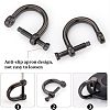 2Pcs 304 Stainless Steel D-Ring Anchor Shackle Clasps STAS-CA0001-56B-4