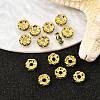 Brass Rhinestone Spacer Beads RSB028NF-10G-4