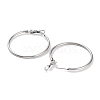 Non-Tarnish Ring 304 Stainless Steel Hoop Earrings for Women Men EJEW-B049-02D-P-2