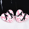 Heart Acrylic Printed Stud Earrings for Women EJEW-G418-01A-1