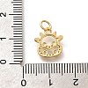 Rack Plating Brass Micro Pave Cubic Zirconia Pendants KK-H508-28G-04-3