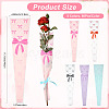 Bowknot Print Transparent PE Cone Flower Sleeves ABAG-FZC0002-001G-3