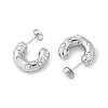 304 Stainless Steel Rhinestone Stud Earrings EJEW-M070-18P-2