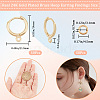 CREATCABIN 50Pcs Rack Plating Eco-friendly Brass Hoop Earring Findings KK-CN0002-20-2