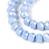 Anti-Tarnish Electroplate Rondelle Glass Beads Strands X-EGLA-T021-6mm-17-09-3