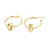 Brass Knot Hoop Earrings for Women EJEW-A072-19LG-1