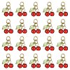 30Pcs Glass & Acrylic Beaded Charms PALLOY-CJ0003-03-8